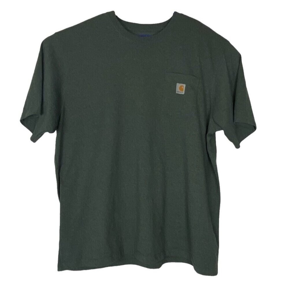 CARHARTT Men Logo Loose Fit Short Sleeve Crewneck Tee Sz 2XL Gray Casual 30-1